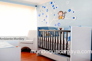 Ambiente Monkey - Cuna cómoda mecedora